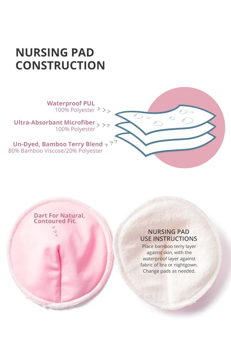 Fishers Finery Nursing Bra Pads Rayon Washable Reusable Leak Proof All Day Night (Set of 1) - Image 2